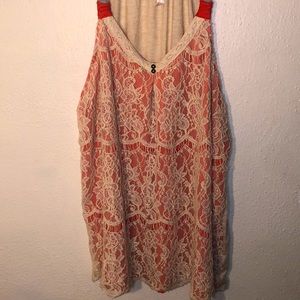 Lace tank blouse size 1X!!!